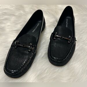 Donald J. Pliner Filo Horsebit Black Textured Loafers
